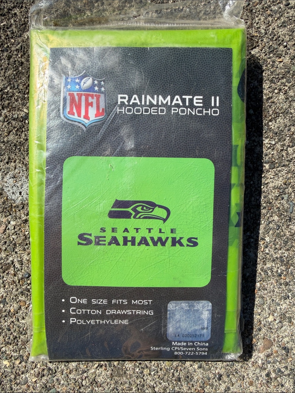 NFL Seattle Seahawks Neon Green Rainmate II Hooded Poncho